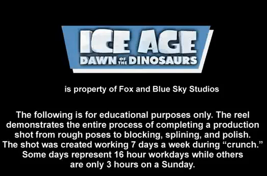 Ice Age 3 Animasyon asamaları
